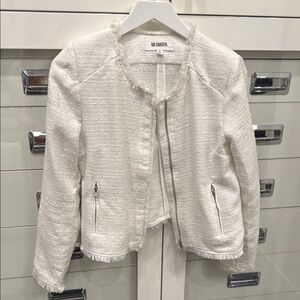 BB Dakota Women's White Textured Blazer